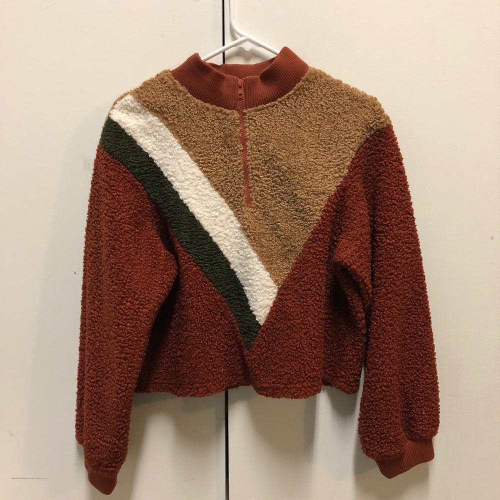 Fashion nova cropped quarter zip